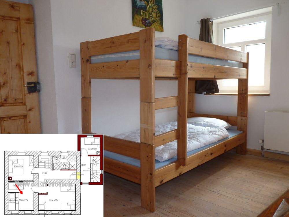 Schlafzimmer Neuerburg im 1 OG mit Hochbett