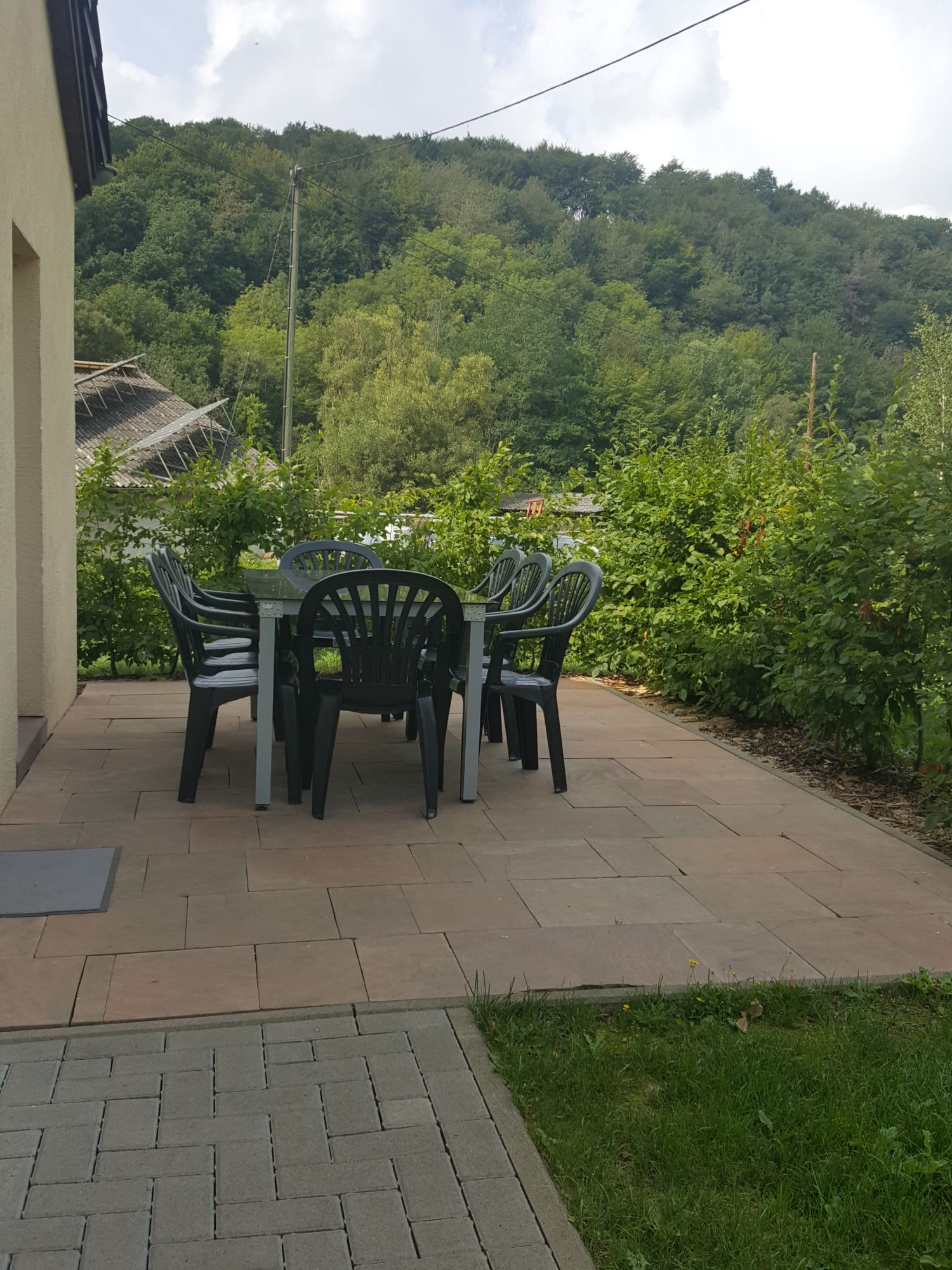 Ferienhaus Eifel Landhaus - hintere Terrasse