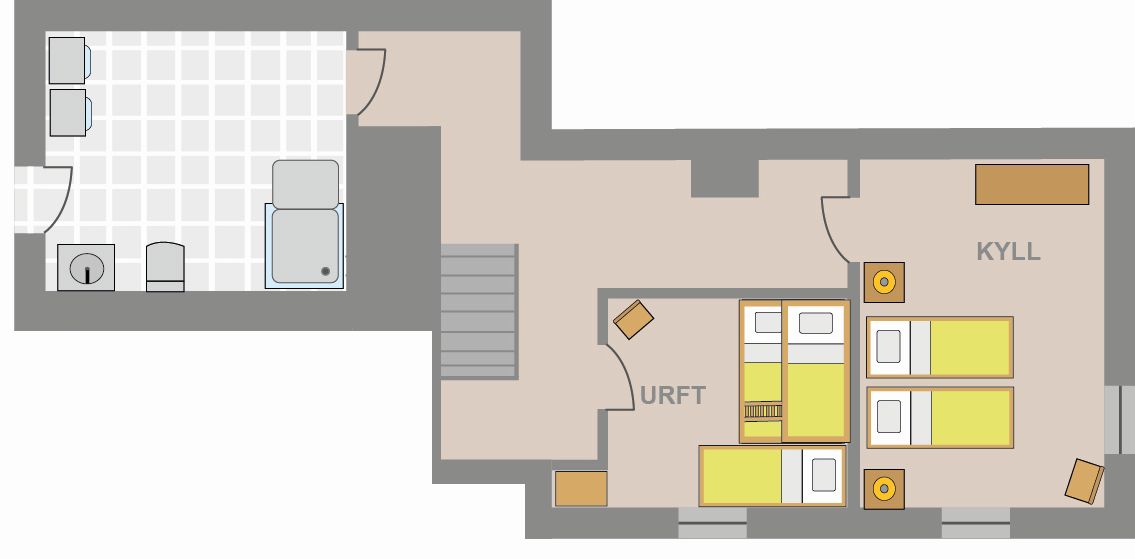 Ferienhaus Engelsdorf - Grundriss Seitenflügel 1 OG