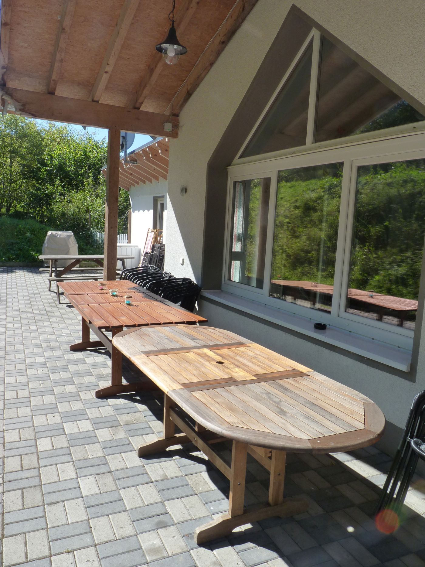 Große Terrasse am Ferienhaus Engelsdorf - Eifel