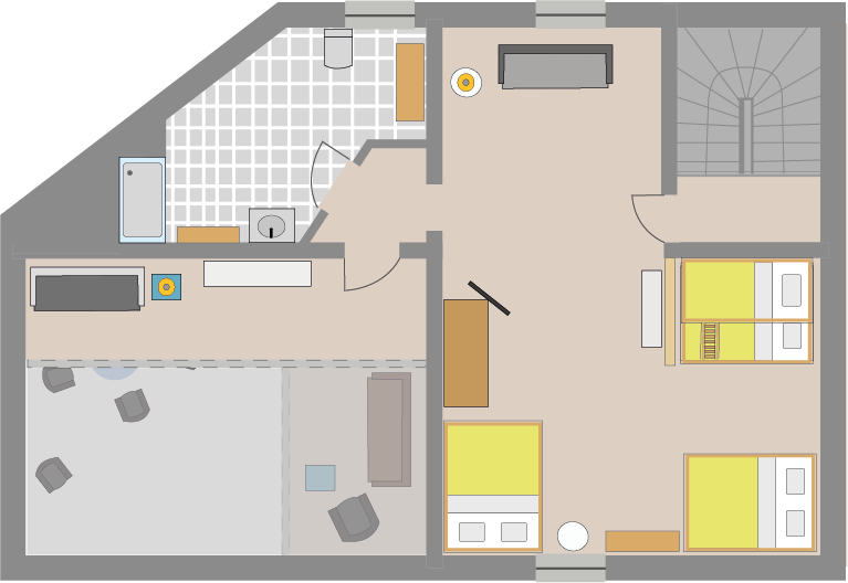 Ferienhaus Eifel-Atrium - Grundriss Dachgeschoss