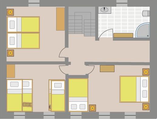  Grundriss der Ferienwohnung Eifelblick Obergeschoss