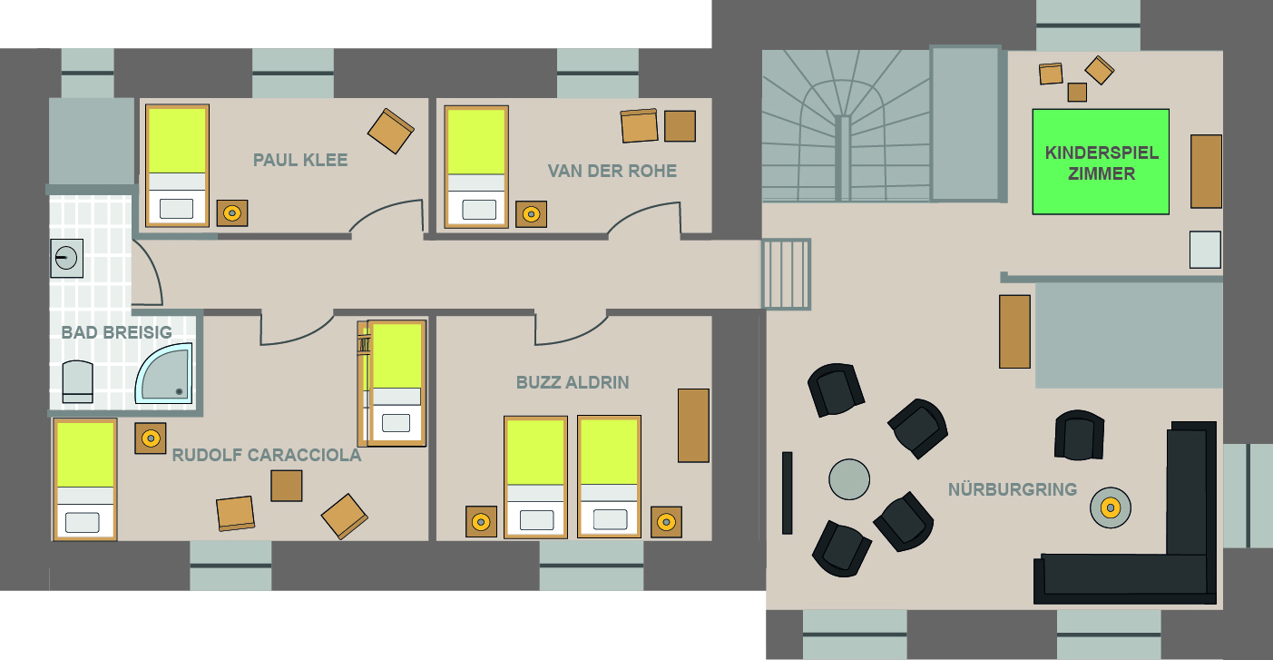 Grundriss Ferienhaus Rodershausen Dachgeschoss