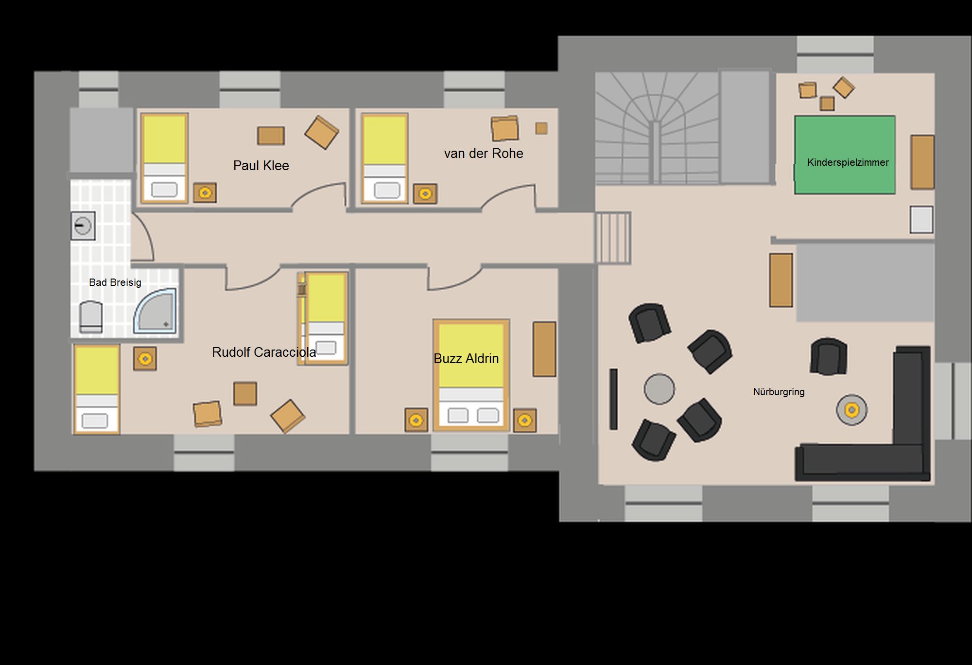 Grundriss Ferienhaus Rodershausen Dachgeschoss