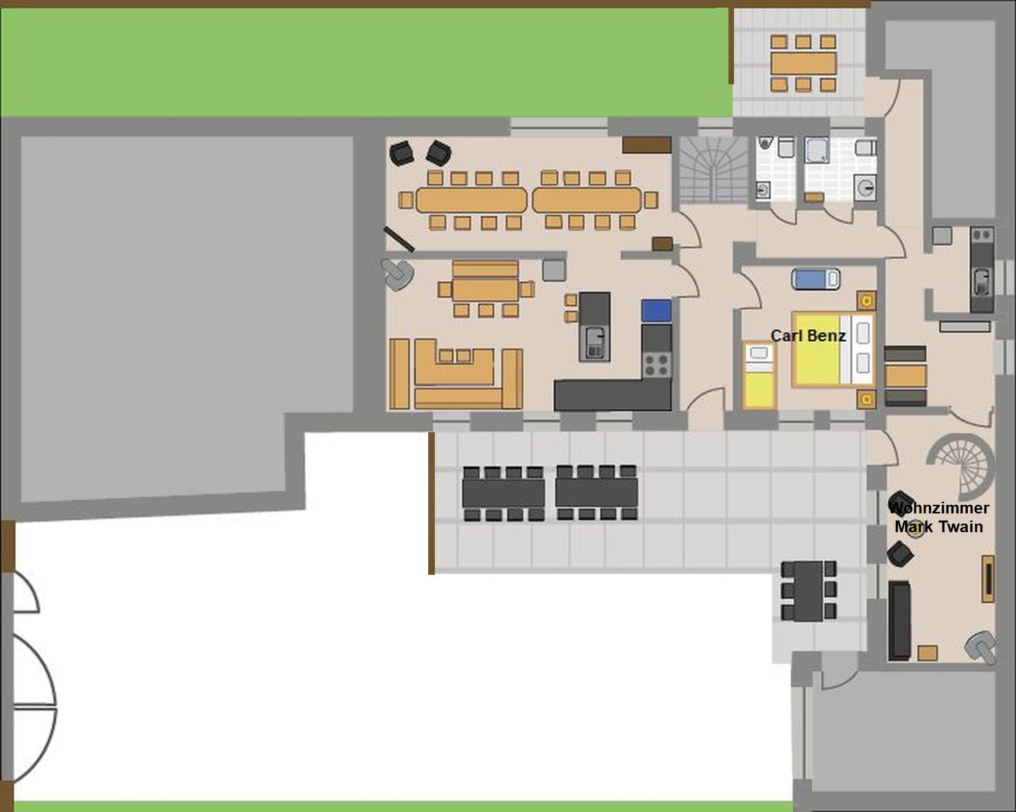 Grundriss Ferienhaus Rodershausen Erdgeschoss 