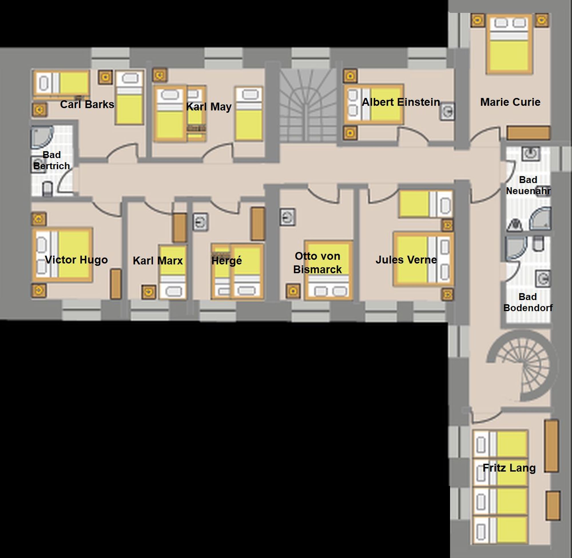 Grundriss Ferienhaus Rodershausen Obergeschoss 