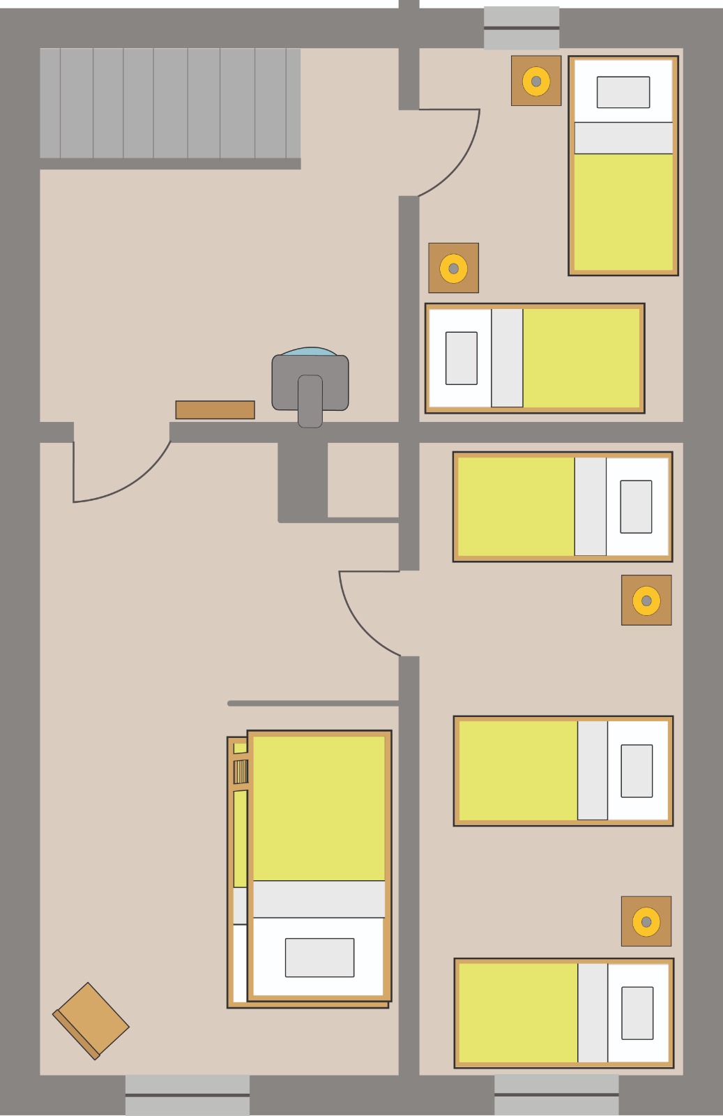 Grundriss Ferienhaus Burgblick Obergeschoss 