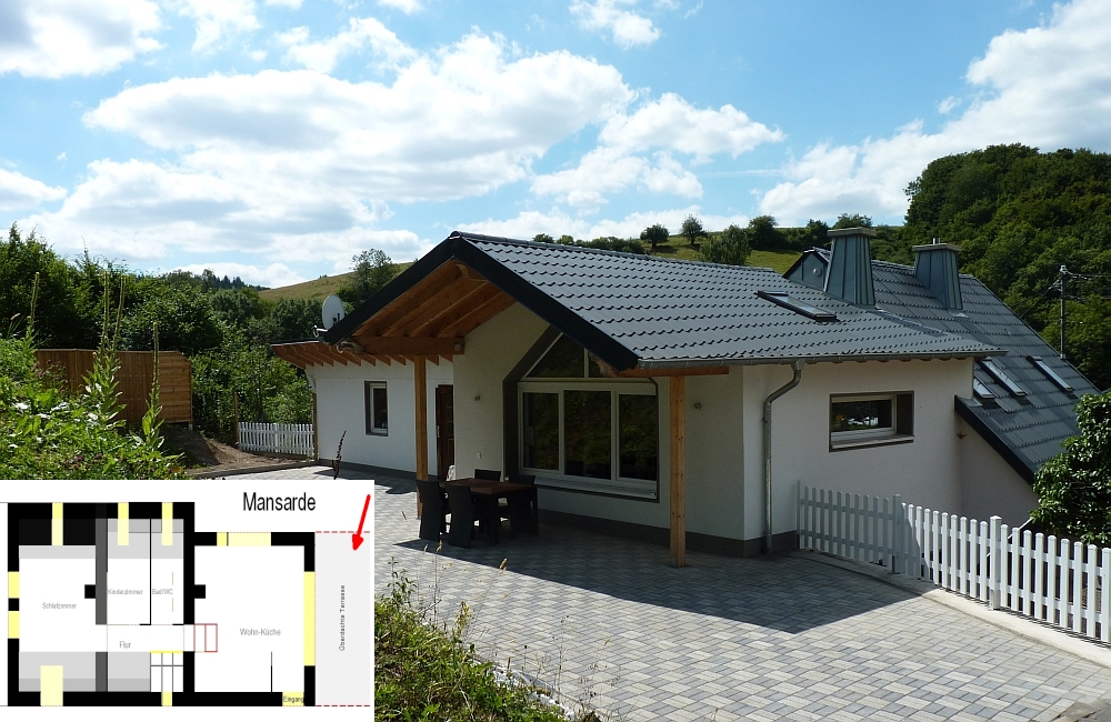 Ferienwohnungen Engelsdorf Eifel - Ferienwohnung Mansarde Terrasse